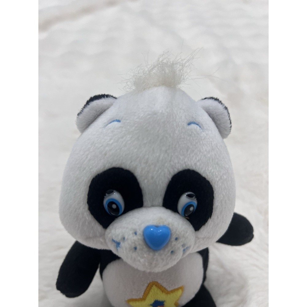 Care Bear cousins Plush Perfect Panda Bear Black White Star Belly 2005 - 8" - Picture 2 of 7